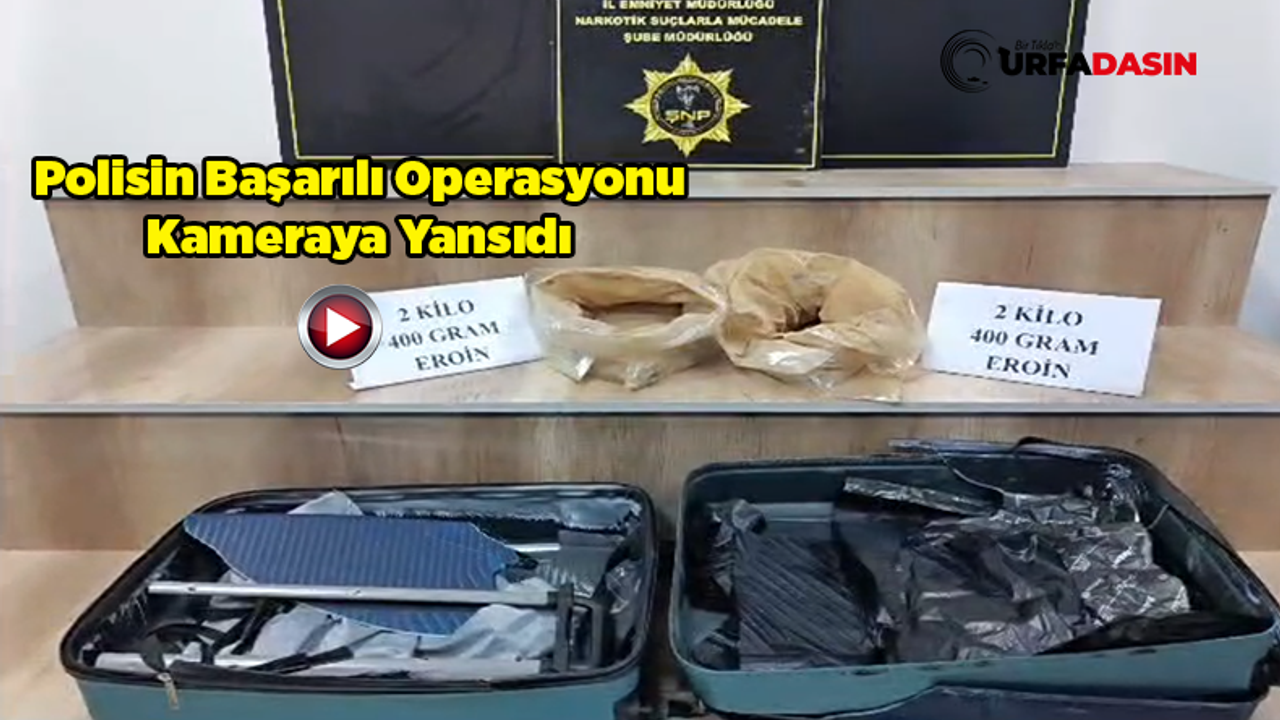Şanlıurfa'da Valizin İçerisine Yapılan Özel Bölmede Eroin Ele Geçirildi