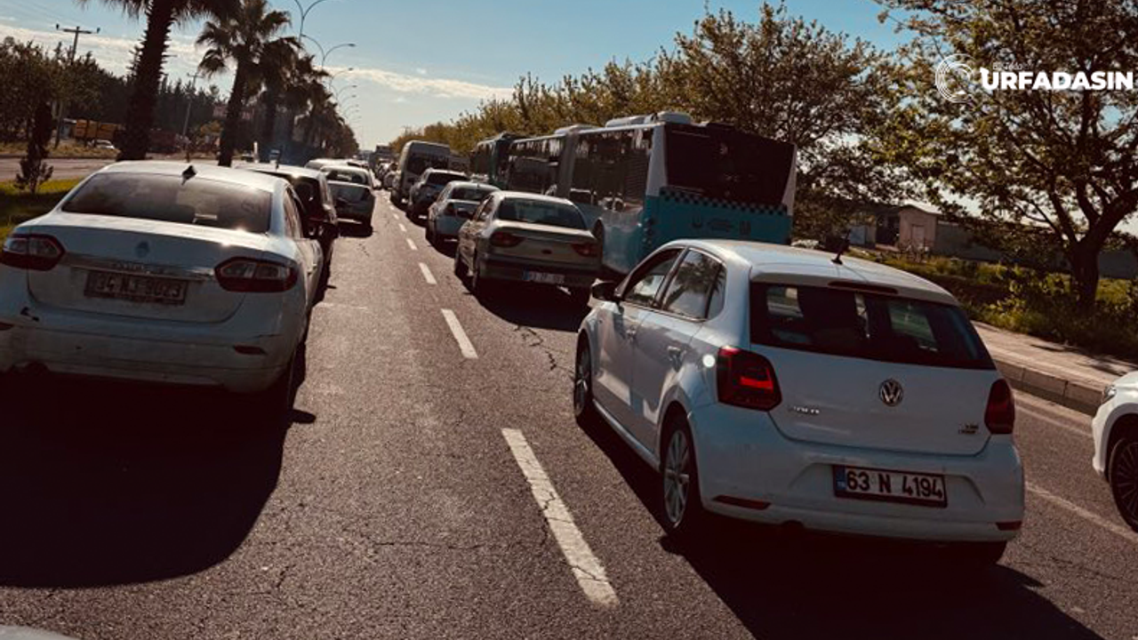 Şanlıurfa Mardin Yolunda Trafik Felç Oldu