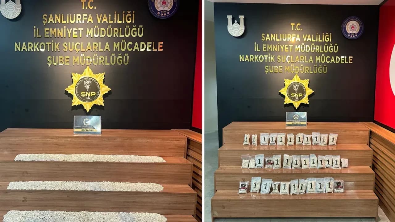 Şanlıurfa’da uyuşturucu operasyonu: 34 bin Captagon hap ele geçirildi