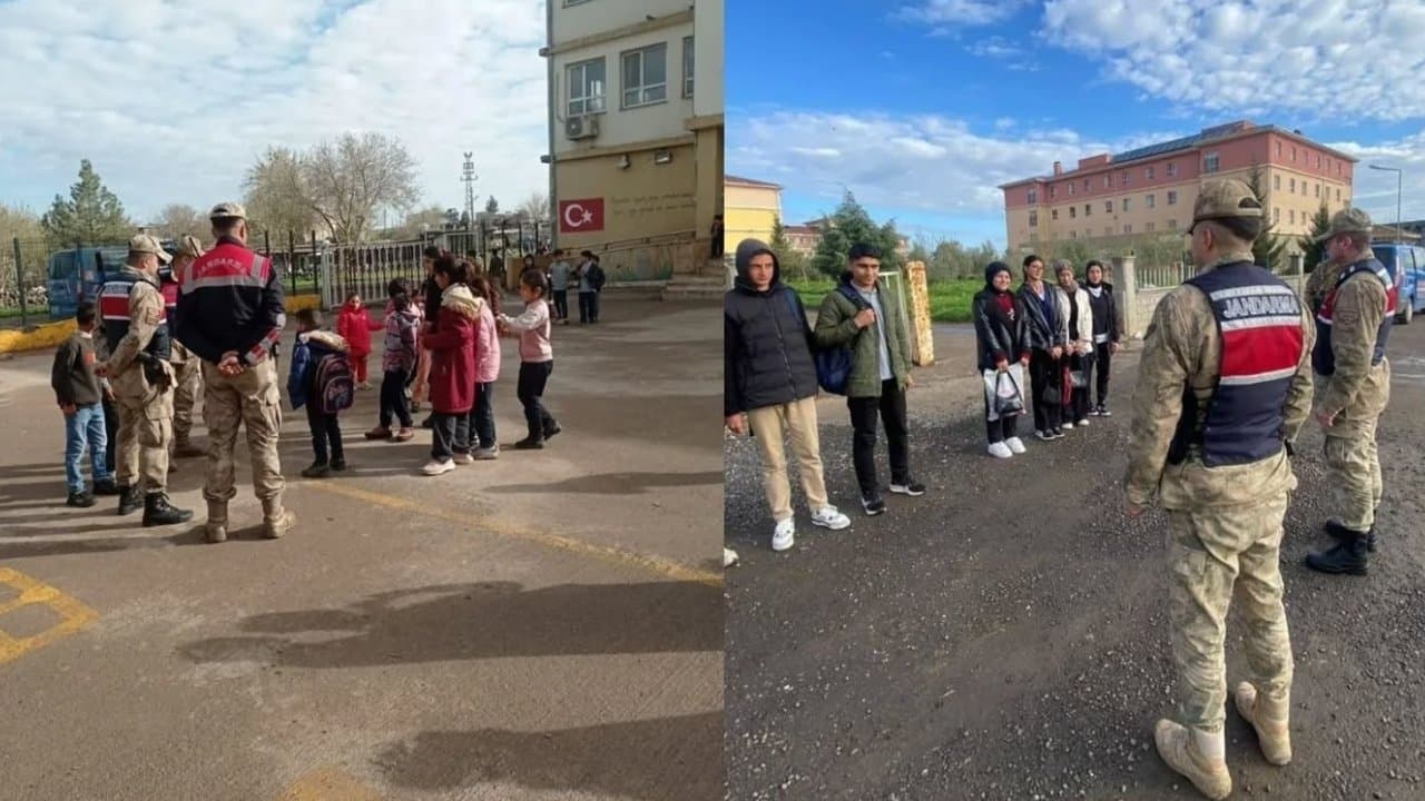Siverek İlçe Jandarma Komutanlığı Okul Çevrelerini Ablukaya Aldı